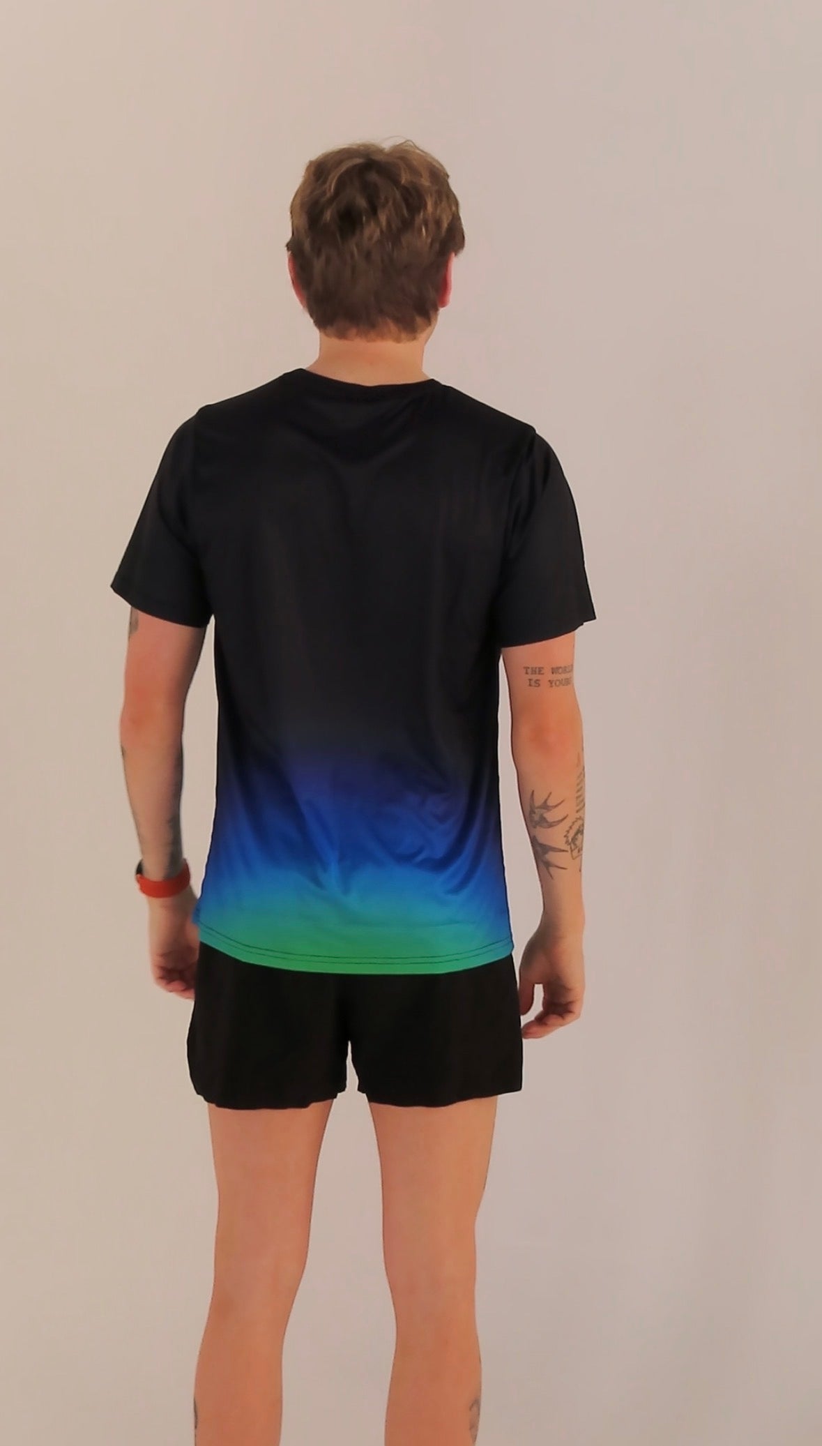 Flex Tee - Black & Blue & Green