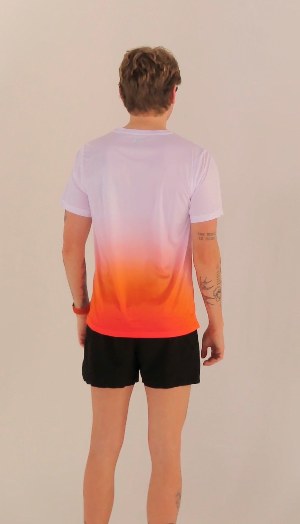Flex Tee - White & Orange