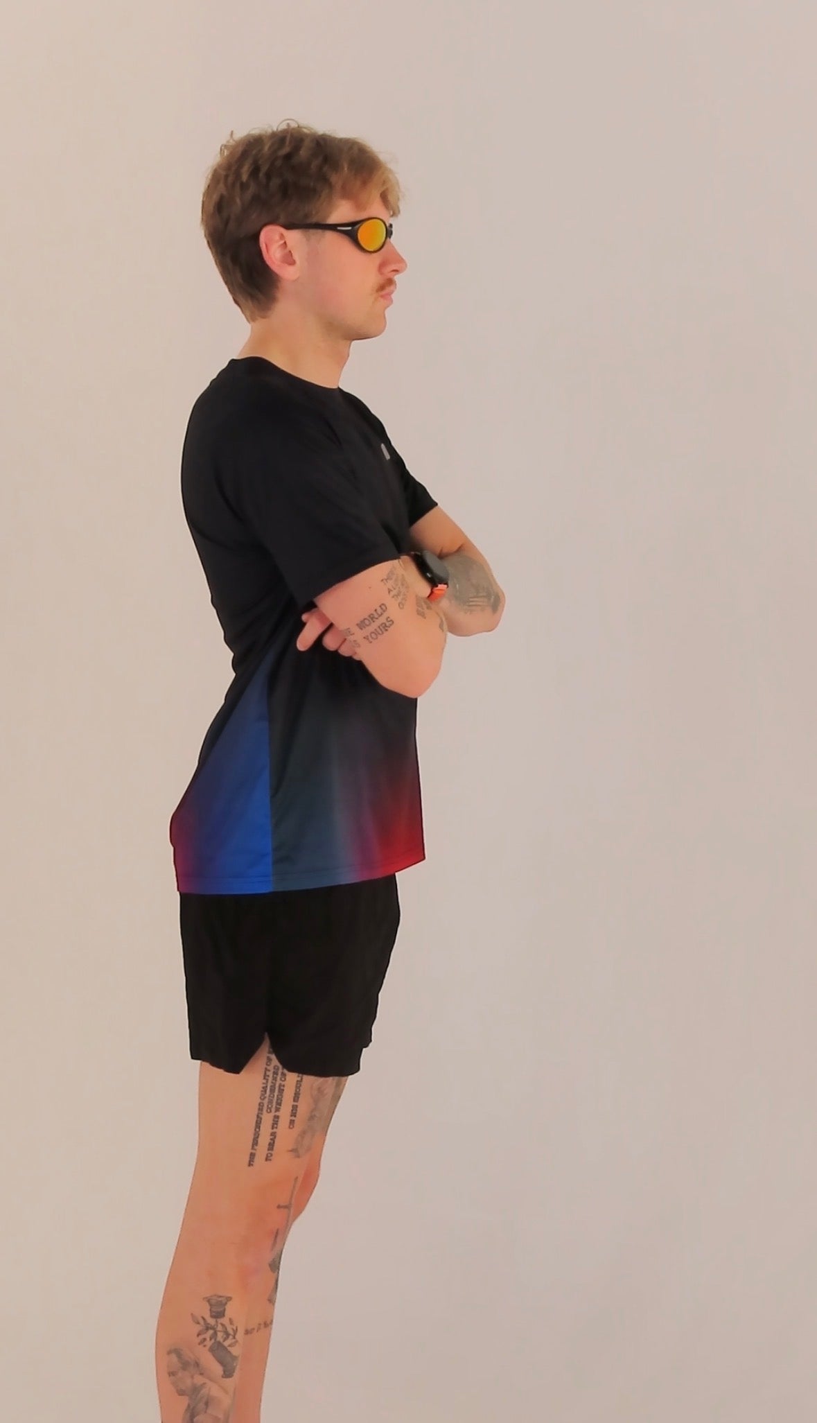Flex Tee - Black & Red