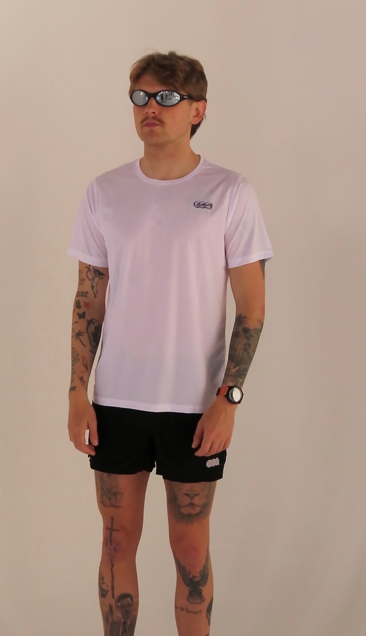 Flex Tee - White & Chrome