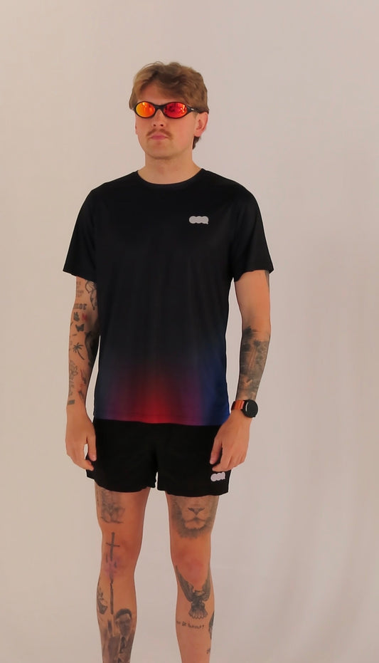 Flex Tee - Black & Red