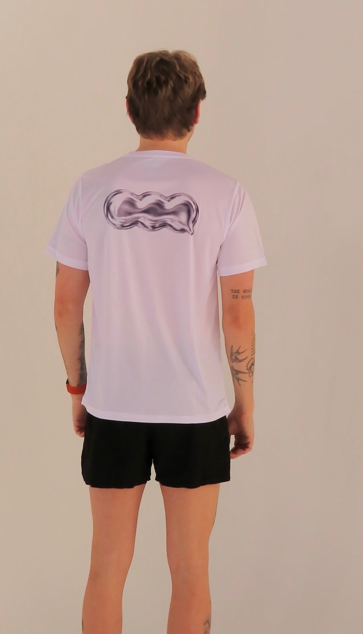 Flex Tee - White & Chrome