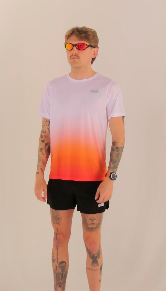 Flex Tee - White & Orange